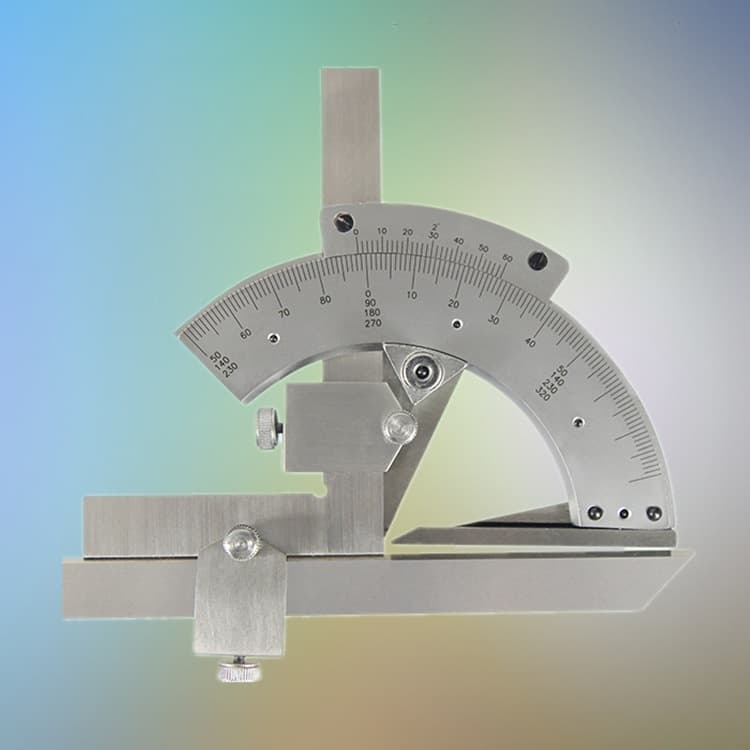 High Carbon Steel Parallax-Free Economy Fine-Tuning Protractor, Universal Angle Ruler 0-320°