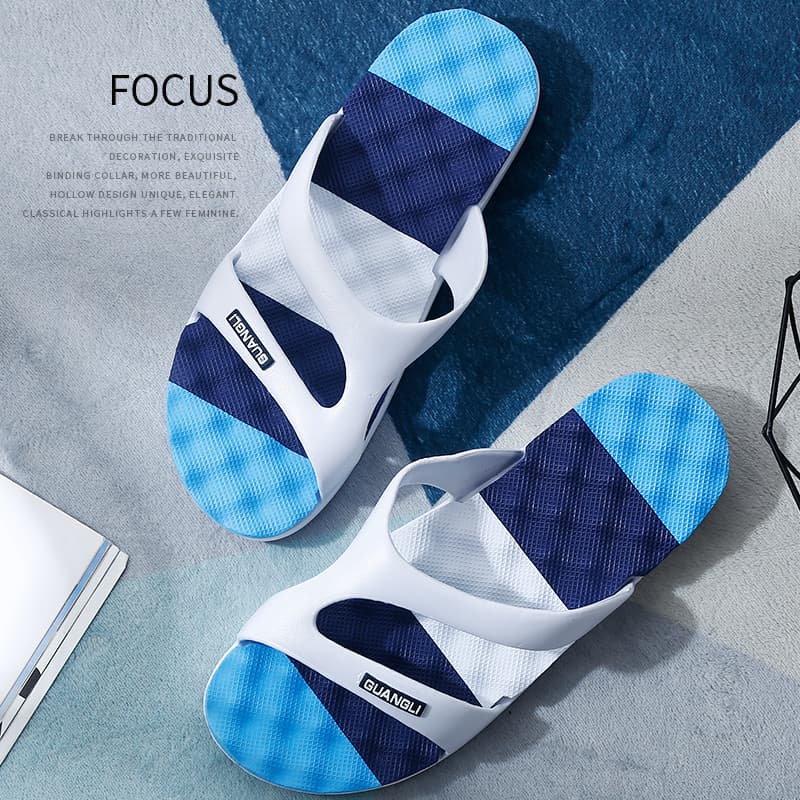 Men's Summer Fashion Slippers, Couple Style, Anti-Slip and Wear-Resistant Beach Slippers
