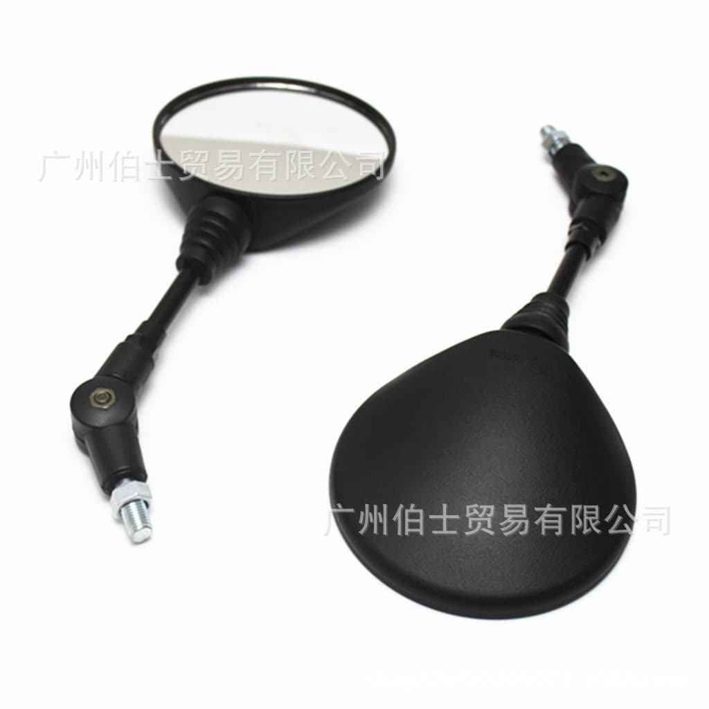 Factory Direct Motorcycle Rearview Mirror ABS Short Arm Splashback Mirror Street Bike Black Reflective Small Round Mirror