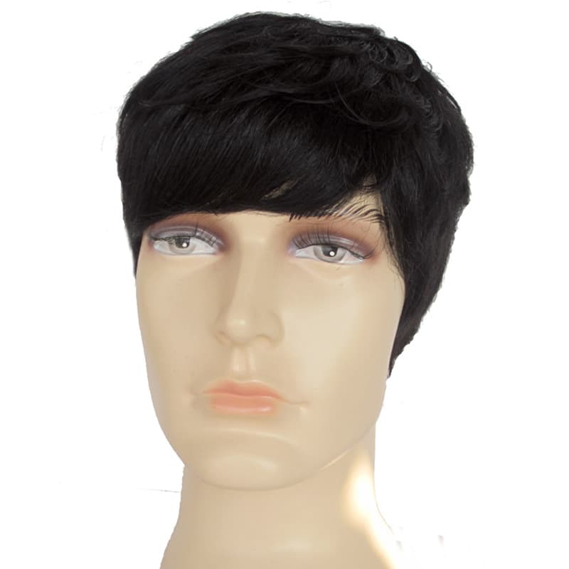 Real Hair Wig Real Hair Toupee Korean Style Men's Real Hair Wig Wholesale