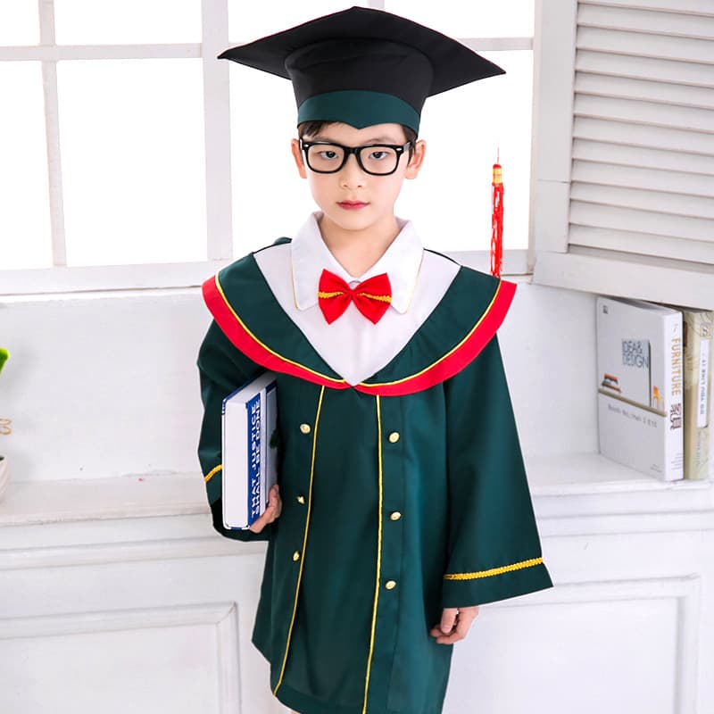 New Children's Doctoral Gowns, Kindergarten Bachelor Gowns, Graduation Dresses, Kindergarten Graduation Robes, Choir Performance Costumes Wholesale