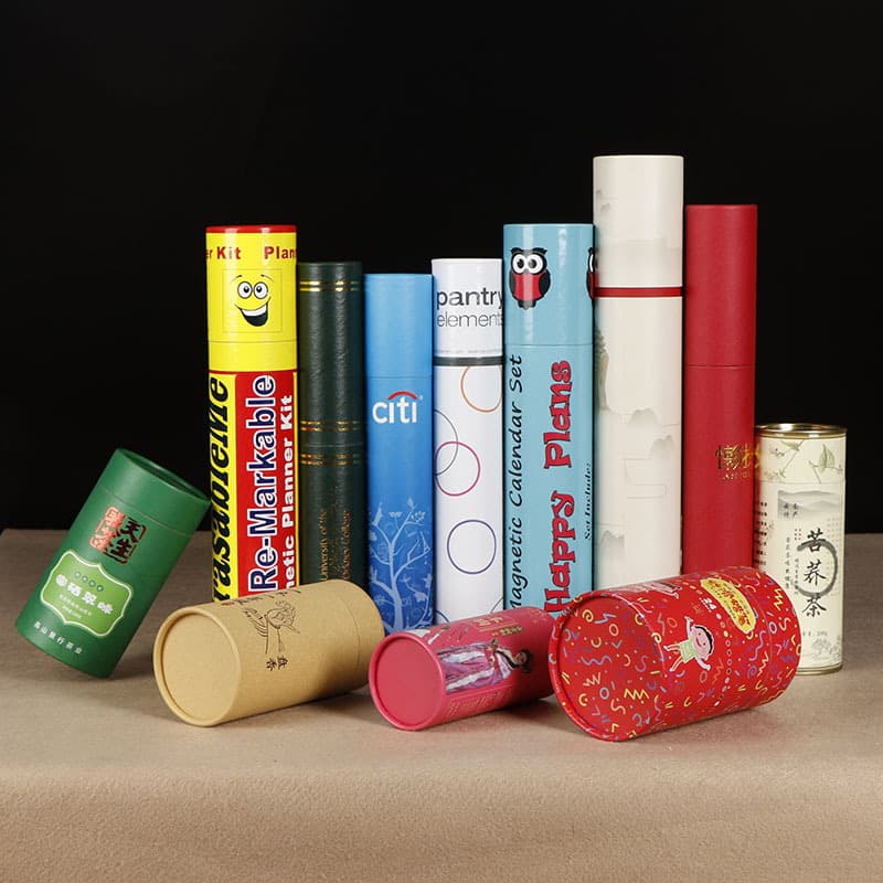 Thickened round paper can tea caddy incense tube paper incense cylinder couplet barrel kraft paper packaging box large capacity production available for order