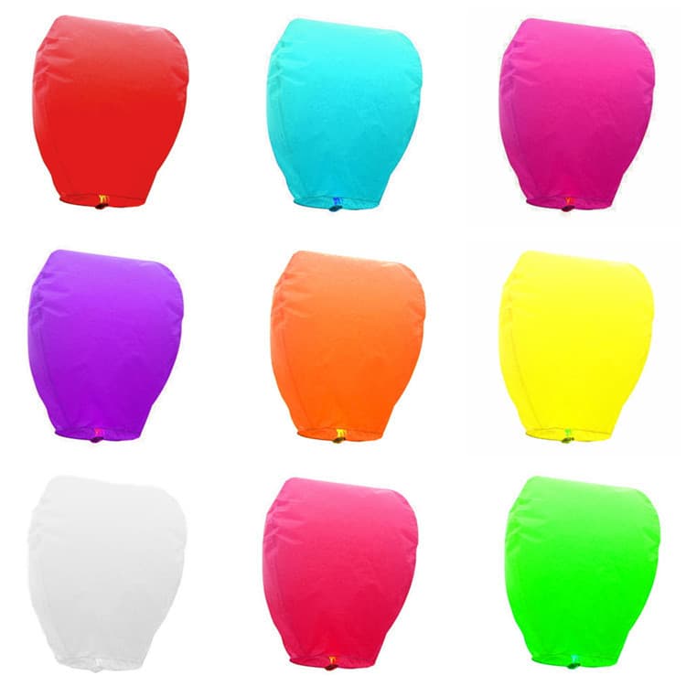 Large Kongming Lantern, Flame Retardant Paper, White, Heart-Shaped, Thickened, Blessing Type, Safe to Make, Factory Wholesale