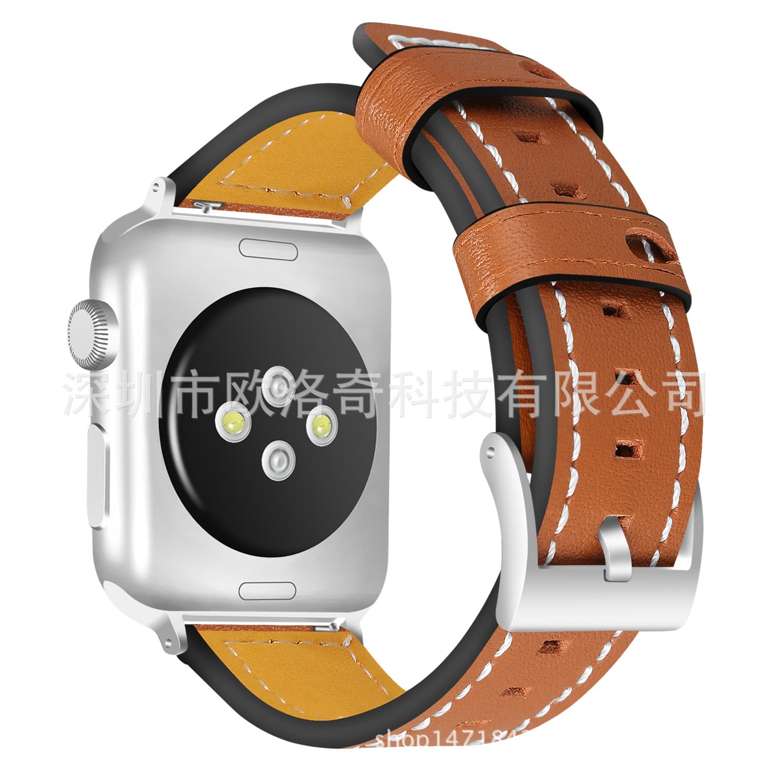 Suitable for Apple 8ultra belt AppleWatch 9th generation universal first-layer cowhide smart watch strap