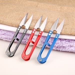 Cross-Stitch Tools Colored Small Scissors Gauze Scissors Thread Trimming U-Shaped Thread Trimming Scissors Wholesale Single Pack
