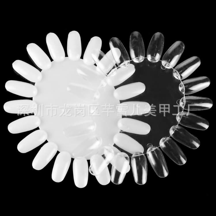 Nail Art Display Board Nail Polish Color Swatch Nail Display Board Fake Nails 20 Colors Oval Color Swatch One Piece