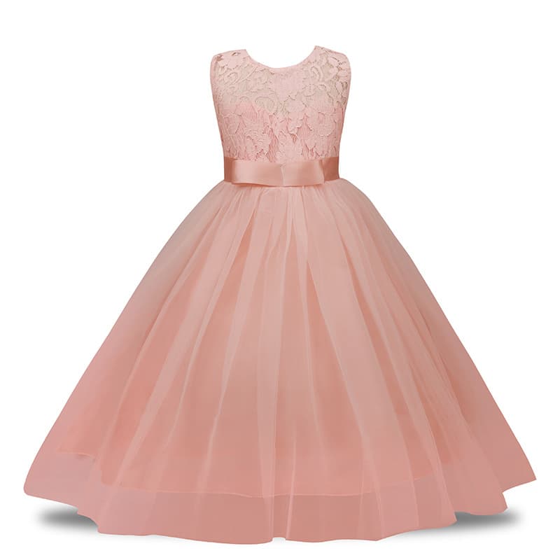 Cross-border Trade Children's Dress Spring/Autumn Lace Girls' Princess Dress Formal Gown for Weddings