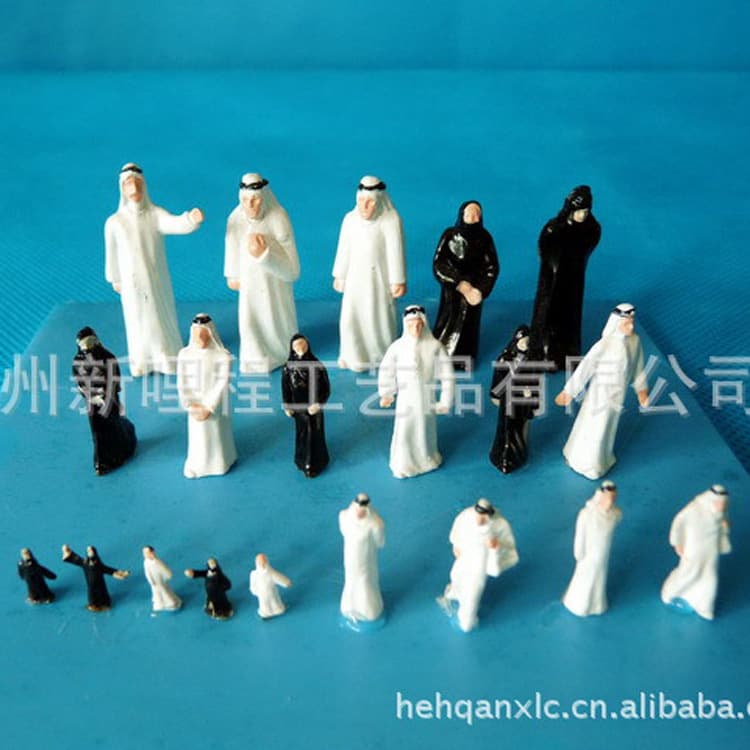 Arab multi-scale craft white color sand table model skin tone people sand table model