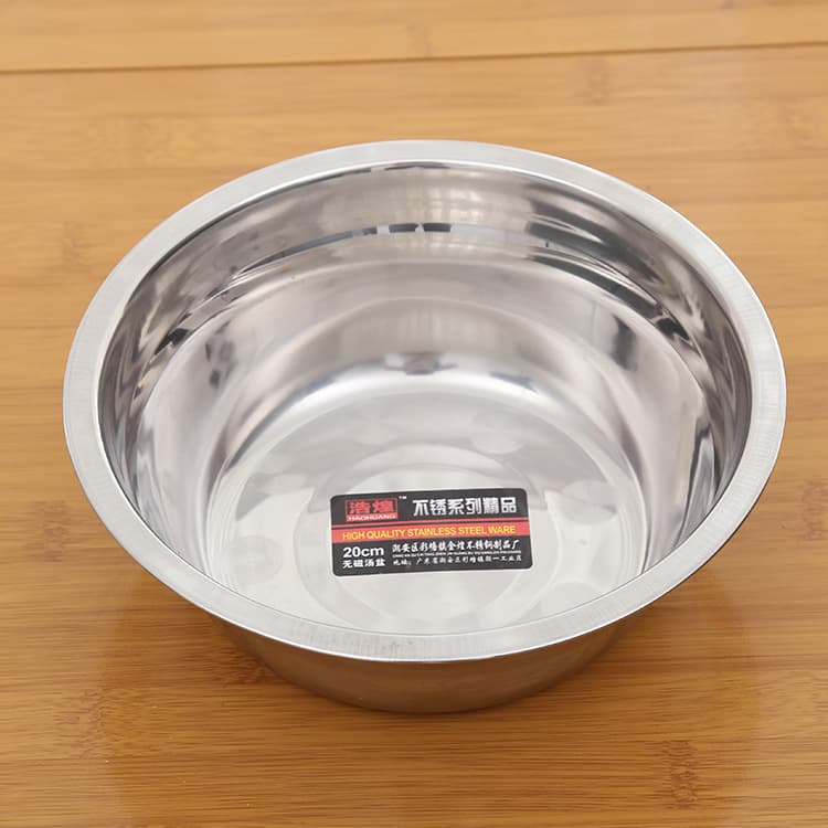 Non-Magnetic Stainless Steel Soup Bowl, Household Stainless Steel Basin, Kitchen Tableware, Ludong Wholesale