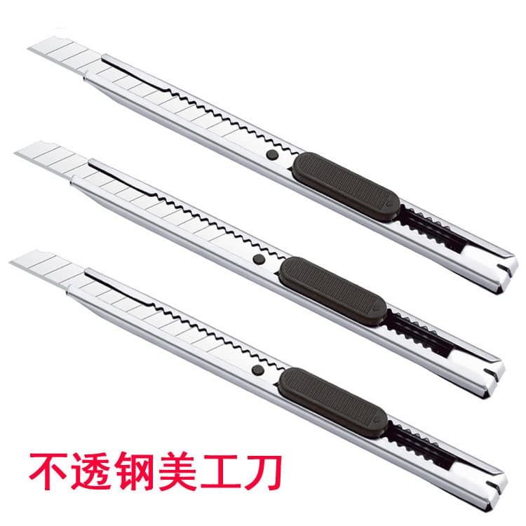 Stainless Steel Utility Knife Small Metal Thickened Box Cutter Sharp Shipping Knife Student Stationery Craft Knife Wholesale