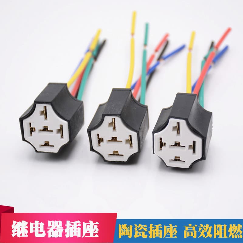 Automotive Relay Ceramic Socket High Temperature Resistant Socket Automotive Ceramic Relay Socket