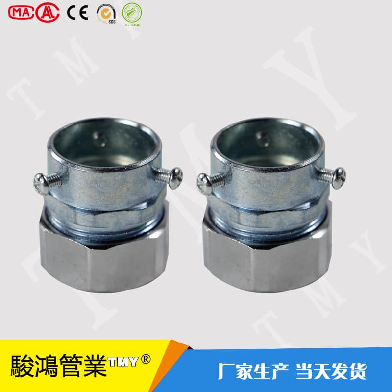 Metal Tube Three-Prong Quick Connector Alloy End-Connect 90-Degree PG German Standard Conduit Direct Plug Junhong TMY