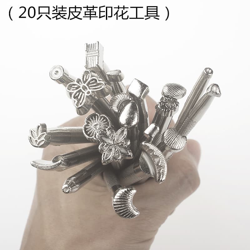 DIY Leather Handmade Leather Tools Leather Carving Printed Leather Art 20 Printed Leather Bag Carving Knock Flower Chong