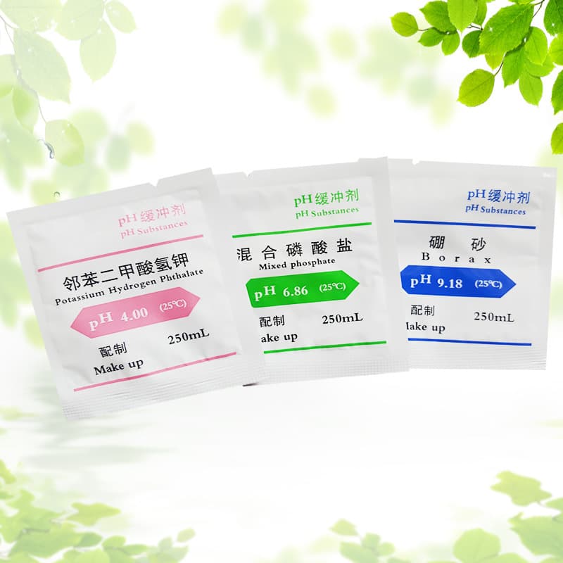 Qiwei Buffer Solution Reagent Acidimeter Buffer Reagent 3 Packs National Standard 6.86/4.00/9.18/European Standard