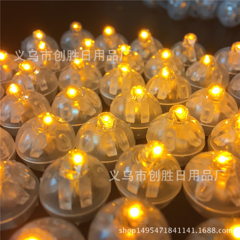 LED Light Emitting Hairpin Lamp Warm Light Headwear Lamp Yellow Mini Palace Mini Round Ball Yellow Orange Decorative