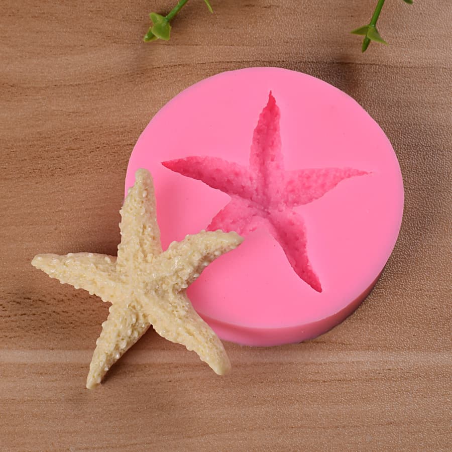 Ocean Series Starfish Fondant Cake Decorating Silicone Mold DIY Chocolate Gumpaste Plaster Mold