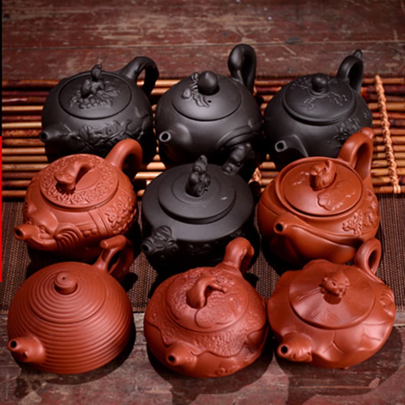 [Hot-selling 44 models] 160ml purple clay teapot street stall exhibition morning market hand-grabbed purple clay teapot Zhuni Xishi teapot