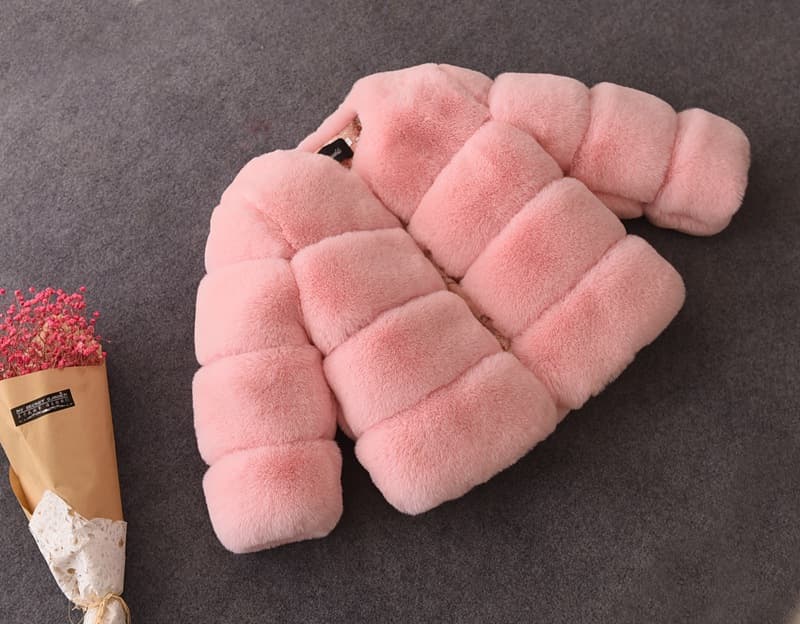 2026 New Kids Faux Fur Patchwork Thickened Coat for Girls, Autumn/Winter Warm Cotton Jacket for Toddlers and Children