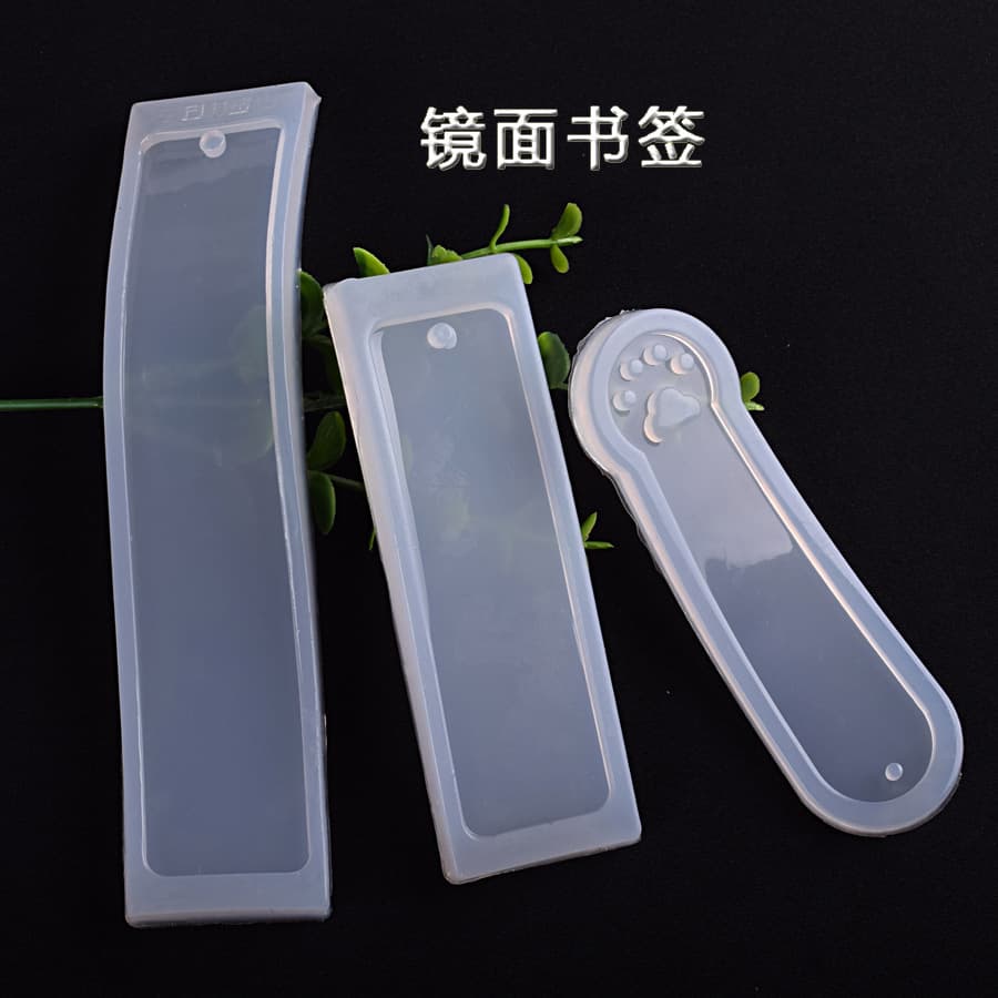 3 Full Mirror New Blank Cat Paw Bookmark Molds Mirror Glossy Blank Bookmark Molds Silicone Molds