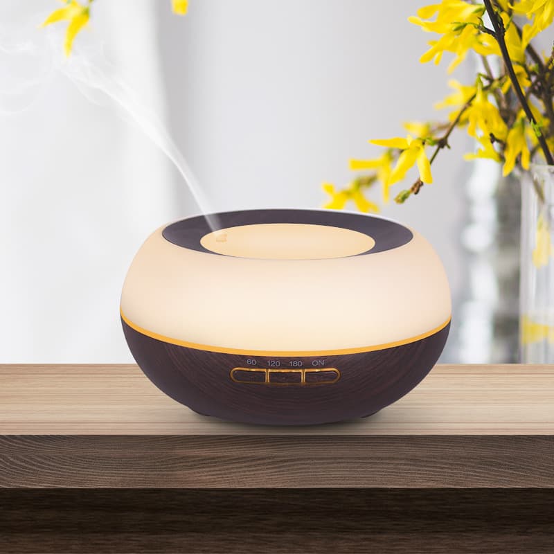 300ml Ultrasonic Desktop Humidifier for Home, Essential Oil Diffuser, Wood Grain Aromatherapy Machine for Bedroom