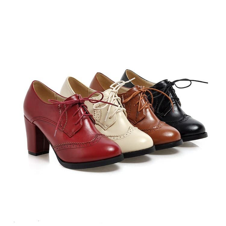 2016 Autumn New Foreign Trade High Heel British Style Women's Boots Chunky Heel Short Boots Student Size Women's Boots