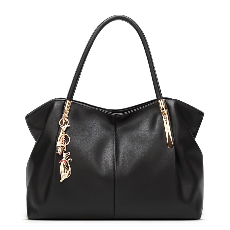 Ladies Handbag Fashionable Stitching Design Pu Leather Shoulder Bag Large Capacity Casual Tote Bag Inner Pocket