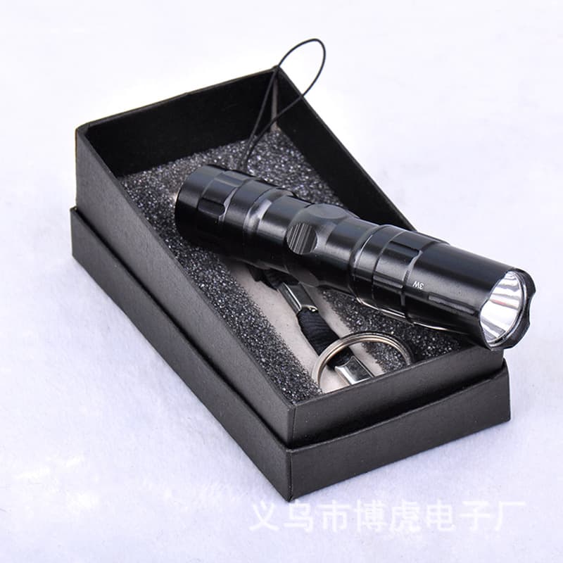 Wholesale Gift Aluminum Alloy High-Power LED Mini Flashlight Outdoor Small Flashlight Gift Box