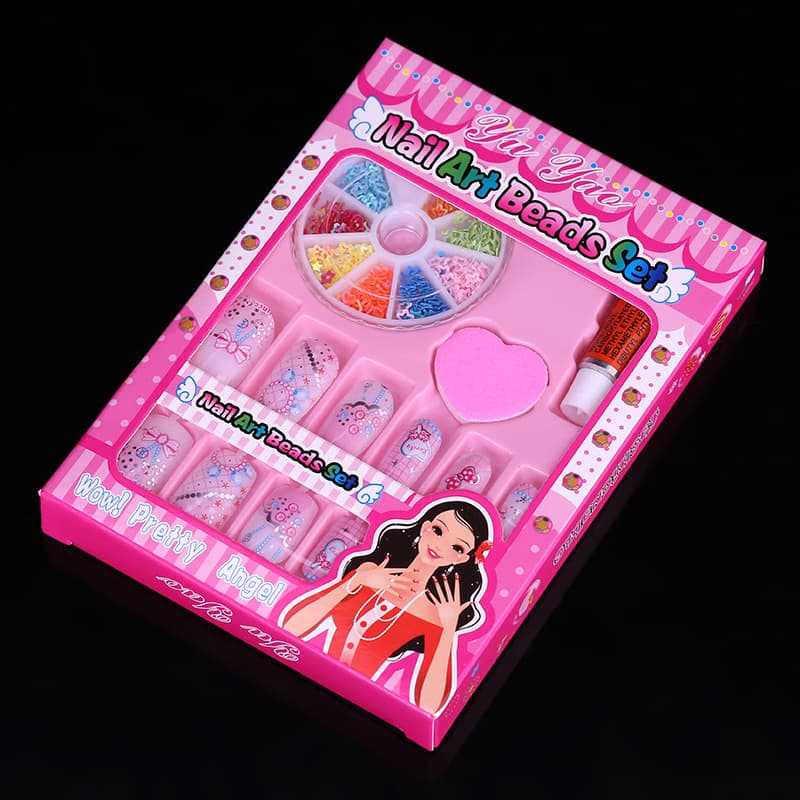 Cross-border Children's DIY Cartoon Nail Art Set with Nail Tips, Eyelash Wheel, and Nail Tool Combination