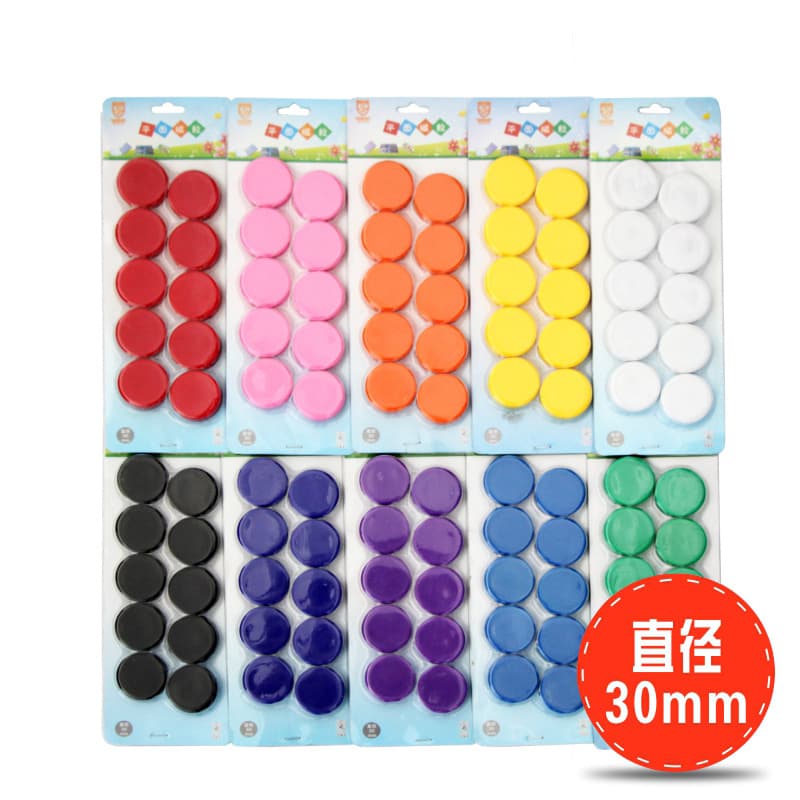 Multicolored Flat 30mm Whiteboard Magnets, Magnetic Buttons, Children's Learning Specific Magnets, Magnetic Stickers, Home Refrigerator Magnets