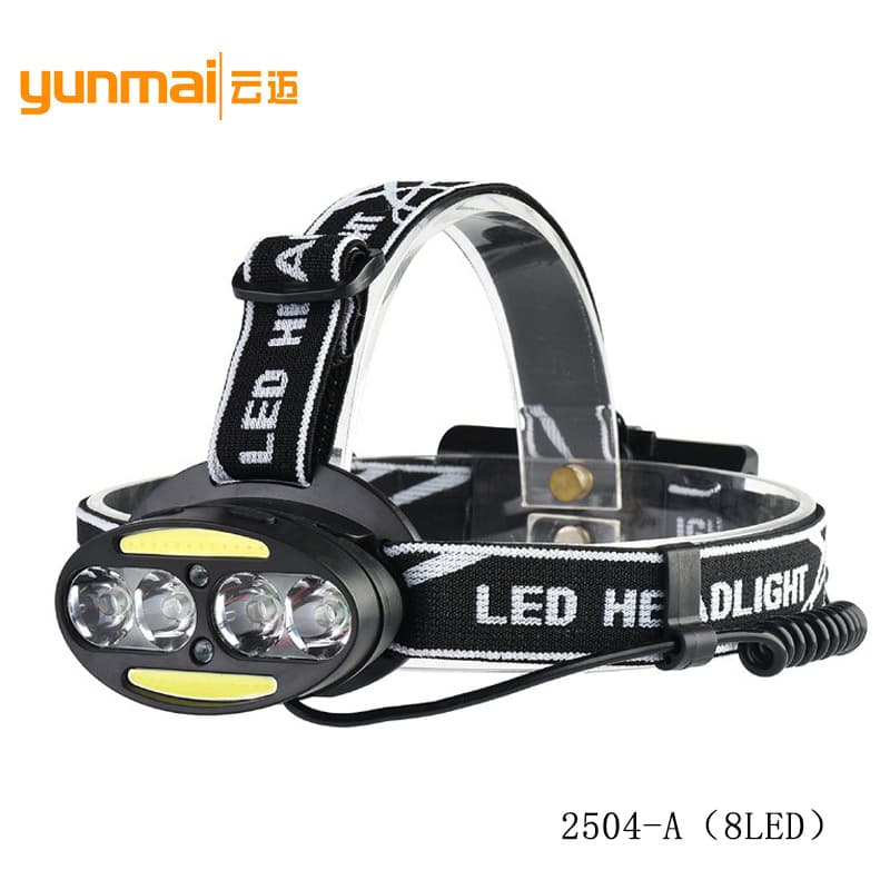 Patent New Cross-Border Exclusive 8LED USB Rechargeable T6 High-Intensity Headlamp, Motion Sensor 6-Light New Model 8-Light Headlamp