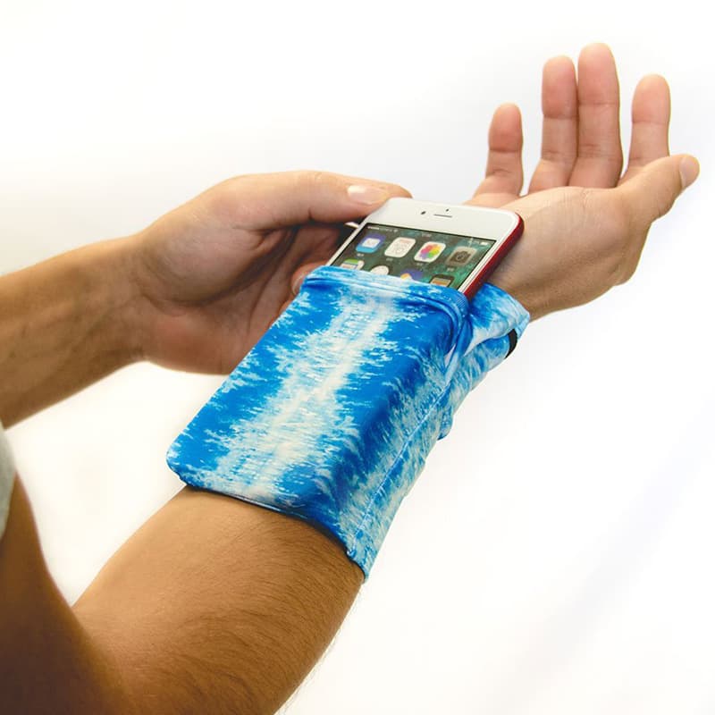 Factory Direct Wrist Pouch Phone Bag Spandex Lycra Arm Pack Elastic Handbag Milk Silk Card Holder Whole Piece Bag