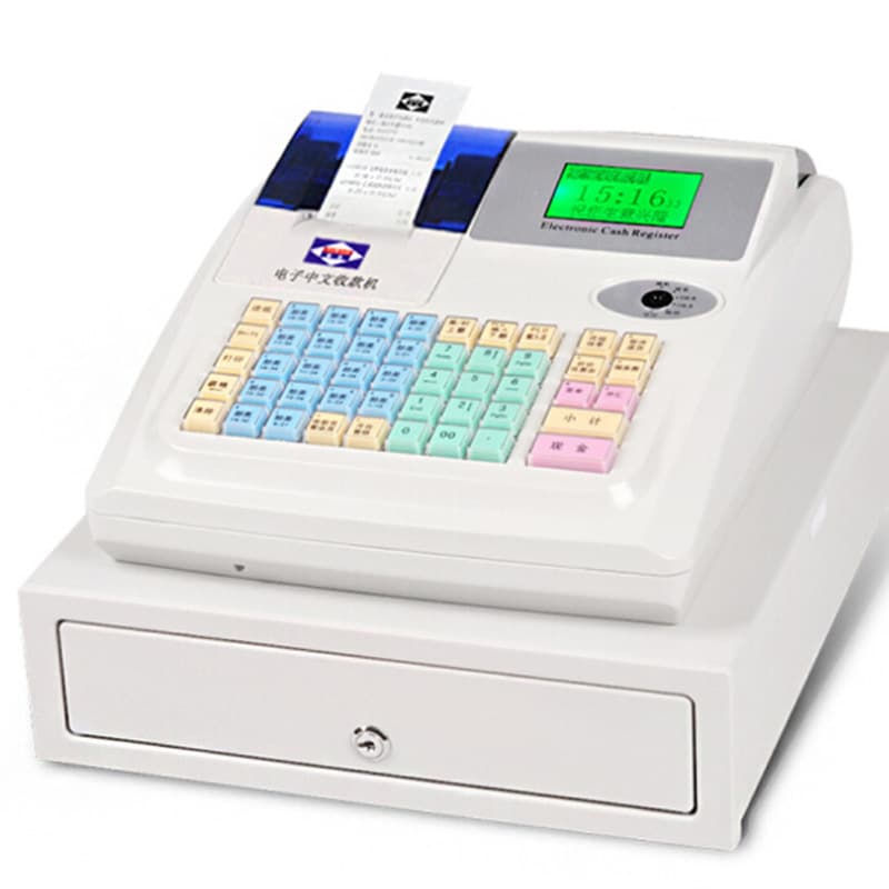 Investment and franchising, factory direct sales of Aibao M-3000U electronic cash register, supermarket POS with receipt printer.