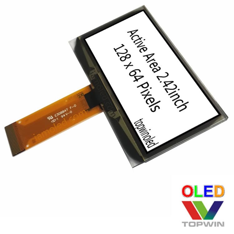 Tuowei direct supply 2.4"/2.42" OLED LCD screen white blue yellow green extended cable