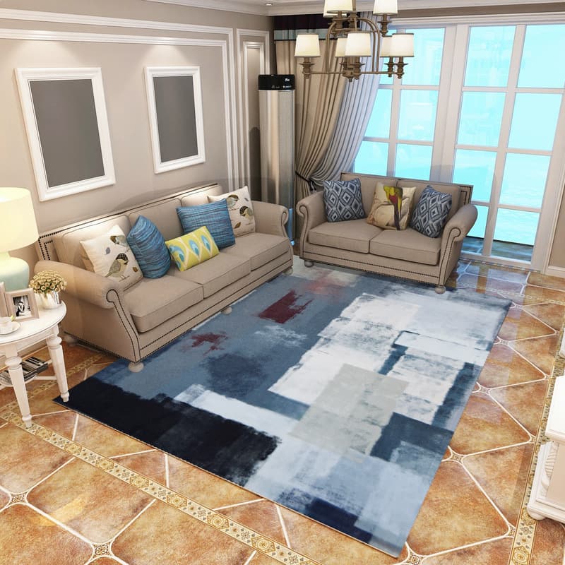 Abstract Style Living Room Coffee Table Sofa Rug Bedroom Floor Bedside Rug Kitchen Bathroom 3D Floor Mat