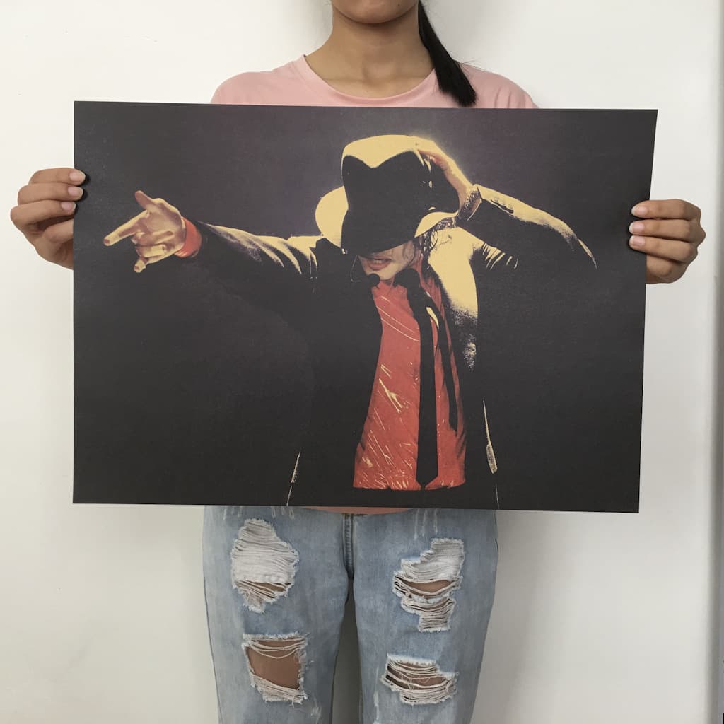 H611 Michael Jackson Music Poster Retro Kraft Paper Wall Art Decoration Factory Direct Paper