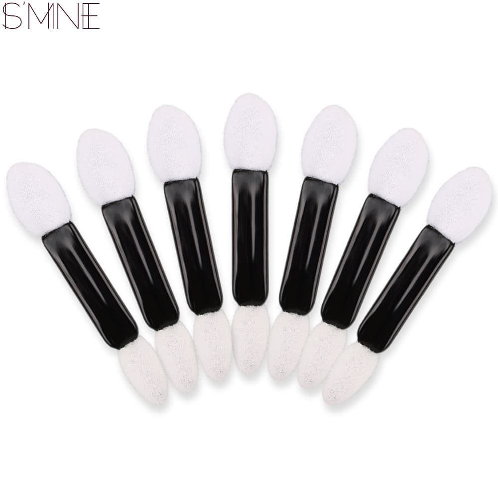 Disposable Double-Headed Sponge Eyeshadow Sticks Makeup Brush 50 Pieces Pack Beauty Tools Easy to Use No Battery Required