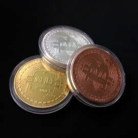 Factory direct sales Bitcoin virtual currency Bitcoin commemorative coin Bitcoin commemorative medal