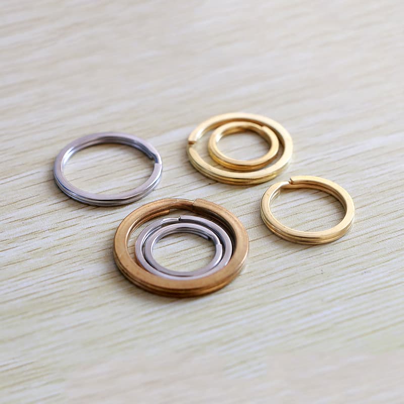 Stainless Steel Keychain Ring Accessories, Brass Keychain Pendant Adapter Ring, DIY Accessories Decorative Parts, Multiple Sizes