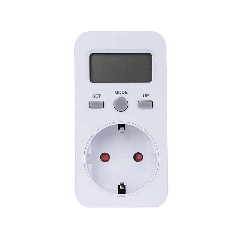 German/EU Standard Small Screen Power Meter Socket, Electricity Monitor Smart Billing Socket, Billing Device