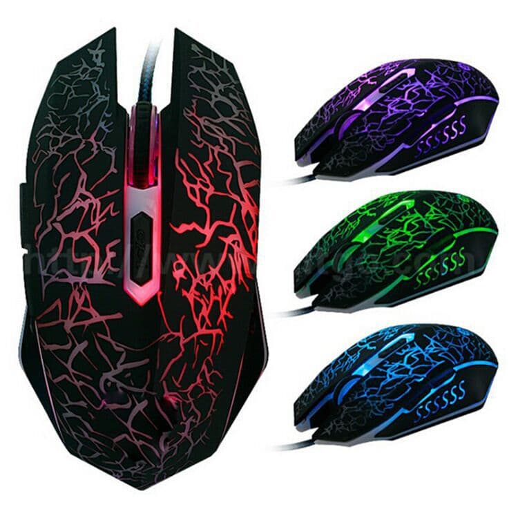 Only engaged in foreign trade export 6D backlight USB wired mouse Wrangler Internet cafe office gaming mouse manufacturer