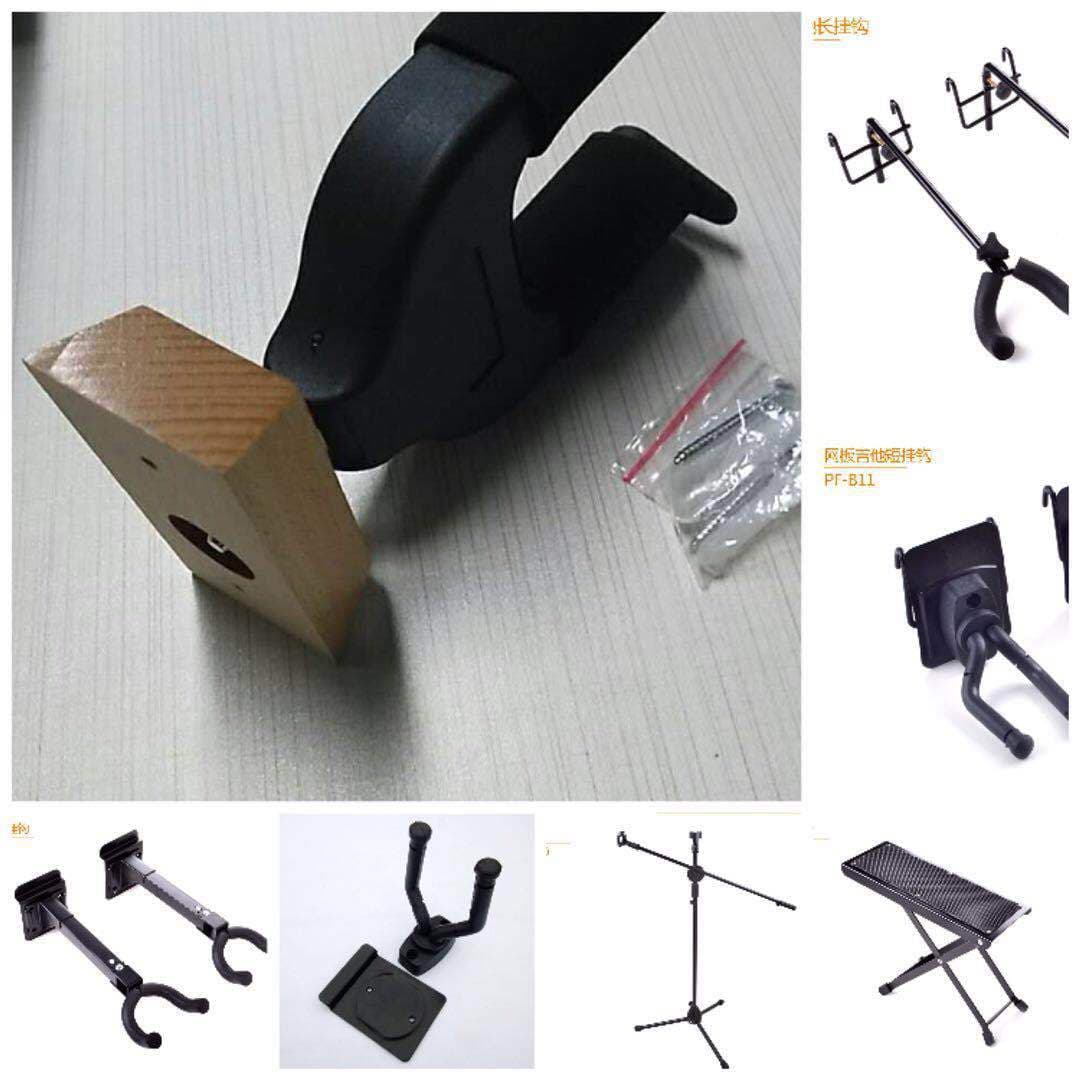 Guitar Long and Short Hook Stage Microphone Stand Self-Locking Wood Base Foot Pedal Guitar Footrest Wholesale