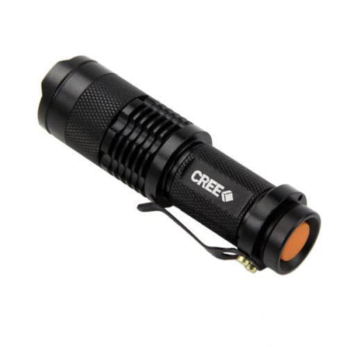 Factory wholesale zoom mini sk68 strong light flashlight LED Q5 flashlight cross-border mini flashlight
