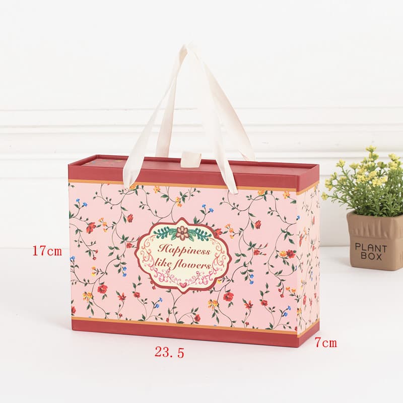 Creative drawer-type gift box, cardboard wedding candy handle box, clothing packaging gift box, birthday gift box