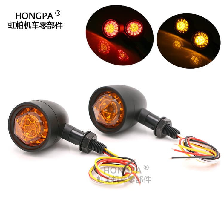 Motorcycle Turn Signal New Harley Aluminum Alloy Classic Retro LED Bullet Turn Signal Indicator