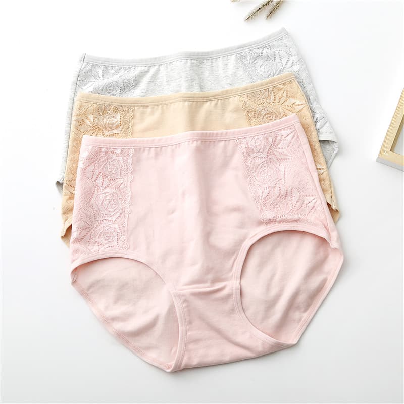 New Cotton High-Waist Underwear Women Plus Size Full Cotton Butt-Lift Waist-Shaping Mom Solid Color Large Bottom Briefs