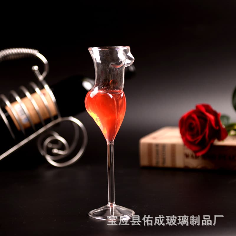 Creative Crystal Glass Wine Glass High Borosilicate Elegant Woman Stemmed Nude Figure Cup