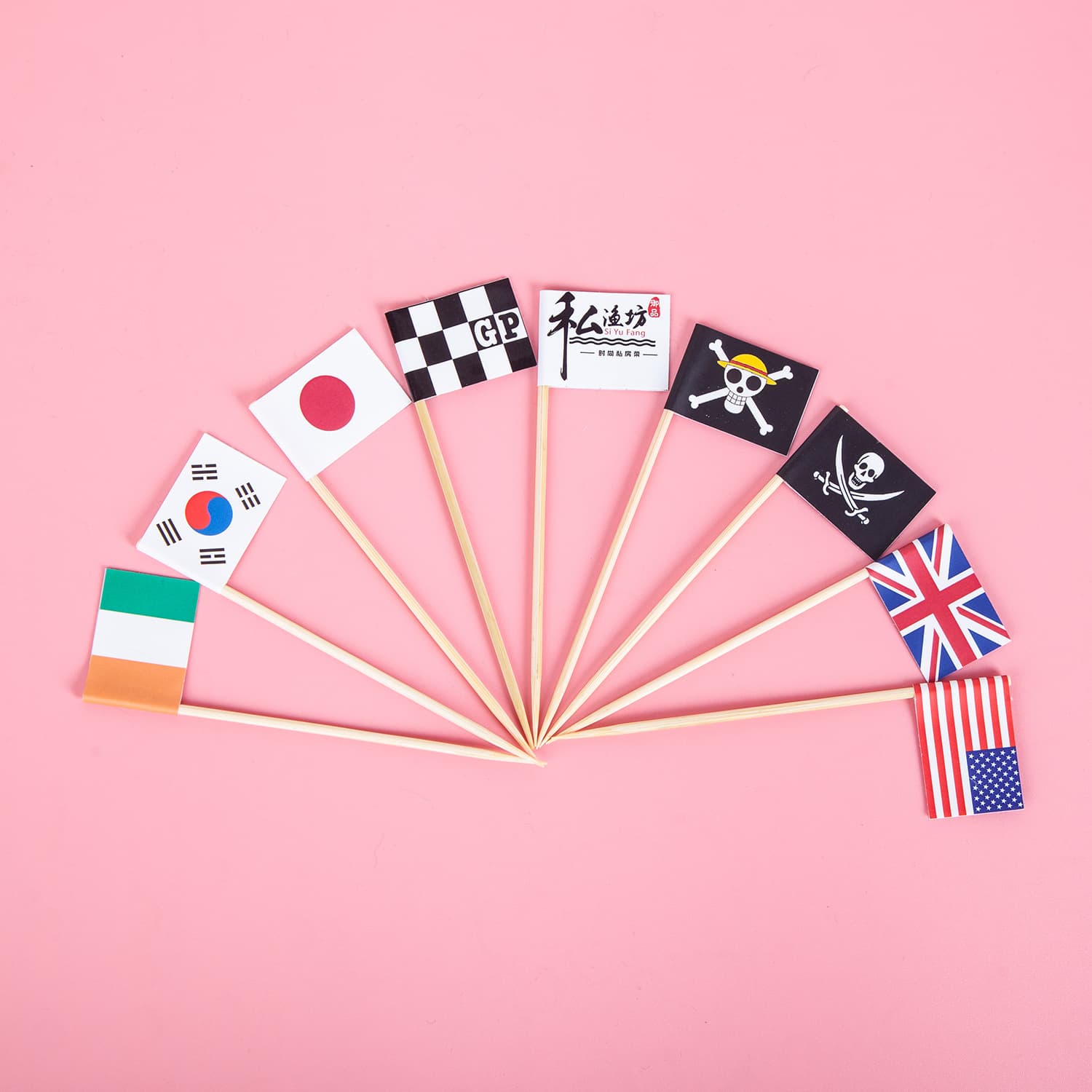 Birthday Decoration Toothpick Flags, Printed Logo, Fruit Picks, Cake Flags, Hamburger Toothpick Mini Flags