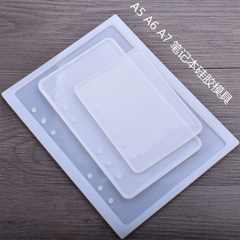 Diy Silicone Mold Notebook Cover Crystal Drip Glue A5 A6 A7 Notepad Face Protective Case Skin For Daily Use Kitchen Utensils
