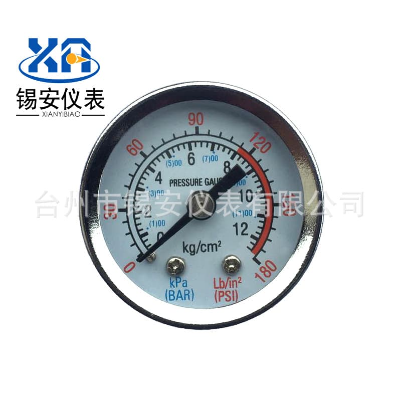 Y40 high-precision pressure gauge, air compressor gauge, chrome-plated axial pressure gauge, pneumatic tools, 12 kg