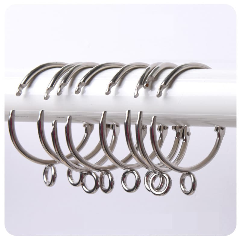 Opening curtain rings, Roman rings, adjustable curtain loops, curtain fasteners